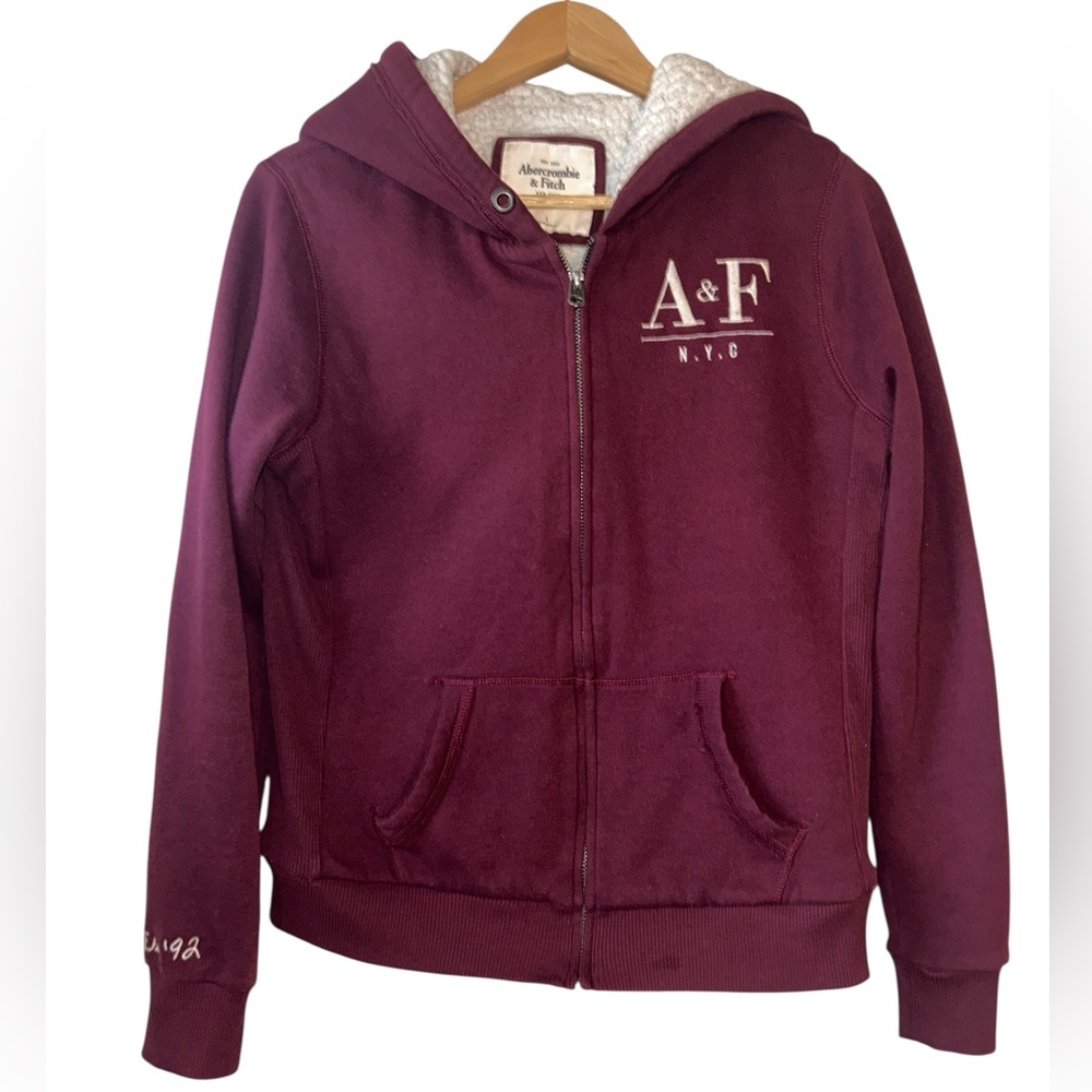 Abercrombie & Fitch Y2K Vintage Zip Up Sweatshirt Hoodie Women’s Large Preppy